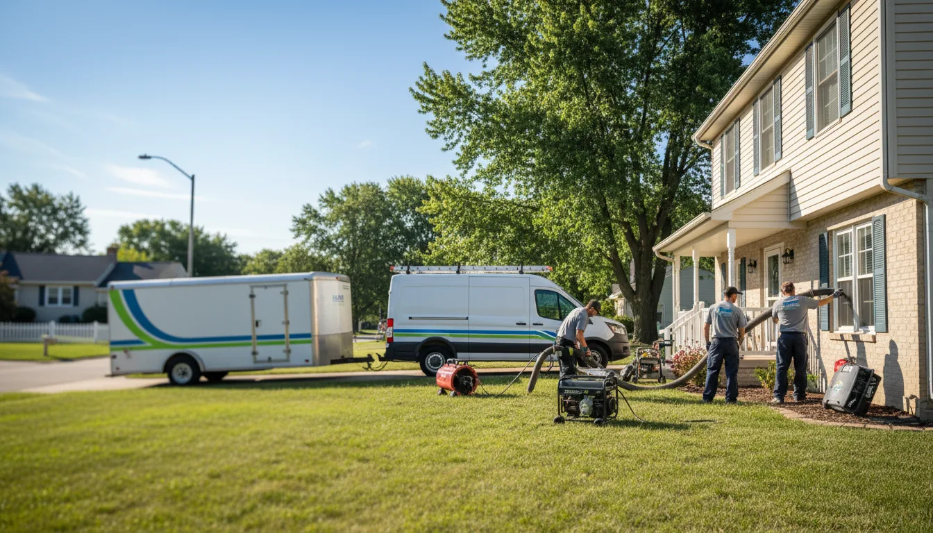 Flooded Basement Restoration And Cleanup With Repair in Gays, IL near me